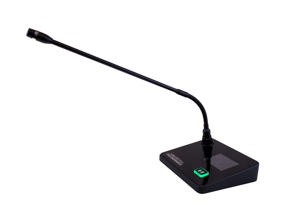 QUAD TRUE-DIVERSITY PROFESSIONAL DIGITAL WIRELESS PLL MICROPHONE SYSTEM WITH FOUR GOOSENECK CONFEREN